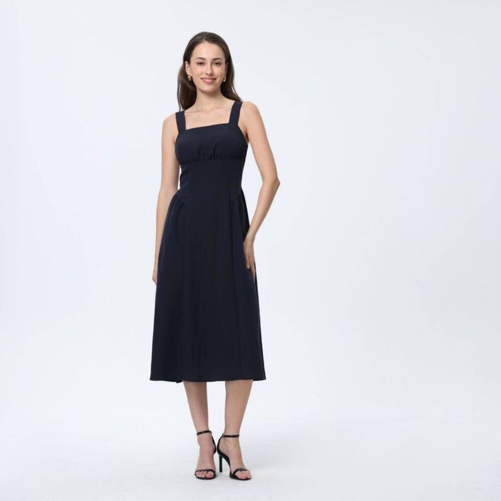 Women's Midi Dress - A New Day Navy Blue S